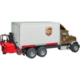 bruder 02828 Mack Granite UPS Logistik-LKW, Modellfahrzeug mit Mitnahmestapler