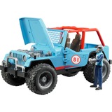 bruder Jeep Cross Country Racer mit Rennfahrer, Modellfahrzeug blau