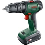 Bosch Heimwerken & Garten Akku-Schlagbohrschrauber UniversalImpact 18V + SystemBox grün/schwarz, Li-Ionen Akku 1,5Ah + 2,5Ah, Koffer + 210-teiliges Zubehör, POWER FOR ALL ALLIANCE