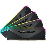 Corsair DIMM 128 GB DDR4-3200 (4x 32 GB) Quad-Kit, Arbeitsspeicher schwarz, CMN128GX4M4Z3200C16, Vengeance RGB RT, INTEL XMP