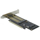 DeLOCK PCIe x16 Karte > 1 x M.2 Key B + 1 x NVMe M.2 Key M + 1 x mSATA, Schnittstellenkarte 