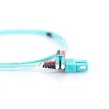 Digitus LWL Patchkabel, Duplex, LC > SC Stecker, Multimode OM3 türkis, 5 Meter