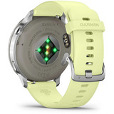 Garmin Venu 4 - 45 mm, Smartwatch silber, Silikon-Armband in hellgelb