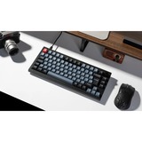 Keychron V1 Knob, Gaming-Tastatur schwarz/blaugrau, DE-Layout, Keychron K Pro Red, Hot-Swap, RGB, PBT