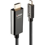 Lindy USB Adapterkabel, USB-C Stecker > HDMI Stecker schwarz, 10 Meter, 4K 60Hz, + HDR