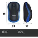 Logitech Wireless Mouse M185, Maus blau, Retail