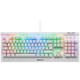 Sharkoon SKILLER SGK3 White, Gaming-Tastatur weiß, ES-Layout, Kailh Red