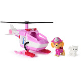 Spin Master Paw Patrol Fire Rescue - Skyes Rettungshubschraube, Spielfahrzeug mit Skye Hundefigur und Katzenfigur