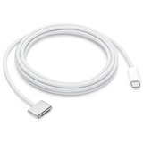 Apple USB 2.0 Ladekabel, USB-C Stecker > magnetischer MagSafe 3 Anschluss silber, 2 Meter, gesleevt, nur Ladefunktion