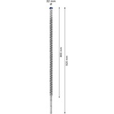 Bosch Expert Hammerbohrer SDS-max-8X, Ø 32mm Arbeitslänge 800mm