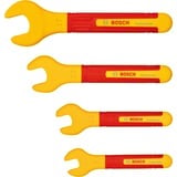 Bosch Professional VDE Einmaulschlüssel-Set 8/ 10/ 13/ 17mm Professional, Schraubenschlüssel rot/gelb, 4-teilig