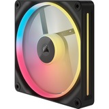Corsair iCUE LINK LX140-R RGB PWM Reverse, Gehäuselüfter schwarz, 2er Pack, 140 mm