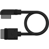 Corsair iCUE LINK Slim-Kabel, 200mm, 90° abgewinkelt schwarz, 2 Stück