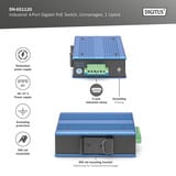 Digitus 4 Port Gigabit PoE Industrial, Unmanaged, Switch 