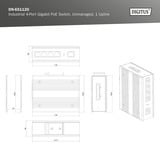 Digitus 4 Port Gigabit PoE Industrial, Unmanaged, Switch 
