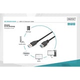 Digitus USB 3.2 Gen 1 Verlängerungskabel, USB-A Stecker > USB-A Buchse schwarz, 1,8 Meter