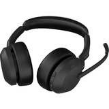 Jabra Evolve2 55, mit Ladestation, Headset schwarz, Stereo, Microsoft Teams, USB-C, Link380c