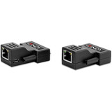 Lindy DVI-D Single Link Extender, DVI Erweiterung schwarz, 70m, Cat.6 