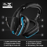 Logitech G935, Gaming-Headset schwarz, 7.1 Virtual Surround, Lightsync