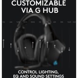 Logitech Gaming G935, Gaming-Headset schwarz, 7.1 Virtual Surround, Lightsync