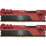 Patriot DIMM 16 GB DDR4-3600 (2x 8 GB) Dual-Kit, Arbeitsspeicher rot/schwarz, PVE2416G360C0K, Viper Elite II, INTEL XMP