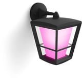 Philips HUE White & Color Ambiance Econic Outdoor hängende Wandleuchte, LED-Leuchte schwarz