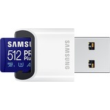 SAMSUNG PRO Plus 512 GB SDXC (2023), Speicherkarte UHS-I U3, Class 10, V30, inkl. USB-Adapter