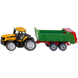 SIKU BLISTER JCB mit Strautmann Universalstreuer, Modellfahrzeug 