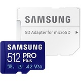Samsung PRO Plus 512 GB SDXC (2023), Speicherkarte UHS-I U3, Class 10, V30, inkl. USB-Adapter