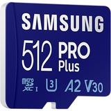 Samsung PRO Plus 512 GB SDXC (2023), Speicherkarte UHS-I U3, Class 10, V30, inkl. USB-Adapter