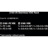 Wera 3165 i/6 Schraubendrehersatz, Edelstahl + Rack rot/blau, 6-teilig, mit Lasertip