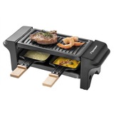 Bestron Mini Raclette schwarz/holz, für 2 Personen