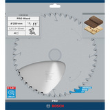 Bosch PRO Wood Kreissägeblatt, Ø 250mm, 40Z Bohrung 30mm, für Kapp- & Gehrungssägen