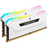 Corsair DIMM 16 GB DDR4-3600 (2x 8 GB) Dual-Kit, Arbeitsspeicher weiß, CMH16GX4M2D3600C18W, Vengeance RGB PRO SL, INTEL XMP