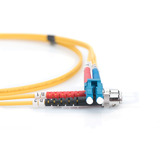 Digitus LWL Patchkabel, Duplex, LC > ST Stecker, Singlemode OS2 gelb, 2 Meter