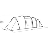 Easy Camp Familien-Tunnelzelt Leka Twin 8 olivgrün, Modell 2025