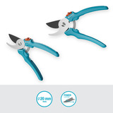 GARDENA Gartenschere EasyCut türkis, Bypass, für Schnittblumen