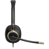 HP Poly Mission 825 kabelgebundenes Stereo-USB-Headset BULK schwarz, USB Type-C und Type-A, PU-Leder-Ohrpolster (Oberflächenmaterial)
