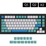 Keychron OEM Dye-Sub PBT Keycap-Set - Iceberg, Tastenkappe weiß/türkis, für Q1/Q2/K2, US-Layout (ANSI)