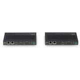 Lindy 100m Cat.6A KVM Extender HDBaseT 3.0, KVM-Switch schwarz, HDMI 4K60, Audio, IR & RS-232