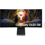 SAMSUNG Odyssey OLED G8 S34DG850SU, Gaming-Monitor 86 cm (34 Zoll), silber, UWQHD, USB-C, Curved, Gaming Hub, 175Hz Panel