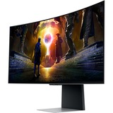 SAMSUNG Odyssey OLED G8 S34DG850SU, Gaming-Monitor 86 cm (34 Zoll), silber, UWQHD, USB-C, Curved, Gaming Hub, 175Hz Panel