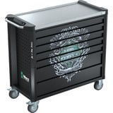 Wera 9701 Tool Rebel Werkstattwagen Stainless XXL 1, mit Bestückung, Werkzeugwagen schwarz, 188-teilig (Elektro / VDE), im exklusiven Tool Rebel Design