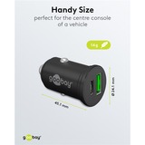 goobay Dual-USB Auto-Schnellladegerät 45 Watt, PD schwarz, 1x USB-C, 1x USB-A, Power Delivery, 12 / 24 Volt