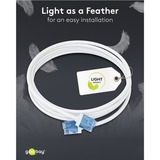 goobay Ultraflexibles Cat.6a Patchkabel slim, U/UTP weiß, 3 Meter, extrakurze Stecker