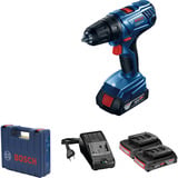 Bosch Akku-Bohrschrauber GSR 180 LI Professional, 18Volt blau/schwarz, 2x Li-Ion Akku 2,0Ah, Koffer