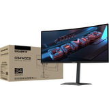 GIGABYTE G34WQC2, Gaming-Monitor 86.4 cm (34 Zoll), schwarz/grau, WQHD, VA, Curved, FreeSync Premium, Adaptive Sync, 200Hz Panel