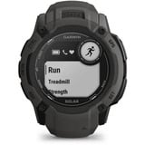 Garmin Instinct 2X Solar, Smartwatch dunkelgrau, 55 mm, Silikon-Armband