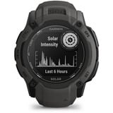 Garmin Instinct 2X Solar, Smartwatch dunkelgrau, 55 mm, Silikon-Armband