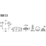 High Peak Busvorzelt Tour 2.0 grau/limette